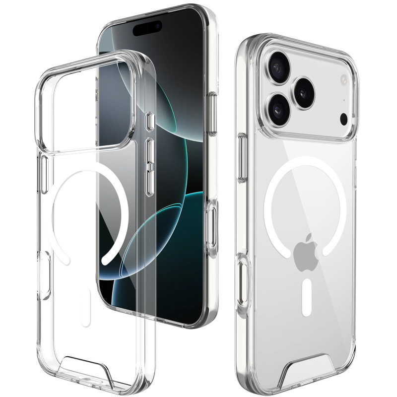 Чохол TPU Space Case with Magnetic Fit для Apple iPhone 17 Pro / 18 Pro (6.3") Прозорий
