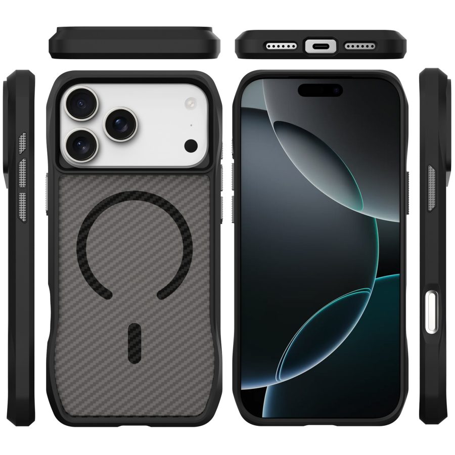 Чохол TPU Space Octagon with Magnetic Fit для Apple iPhone 17 Pro (6.3") Carbon Black