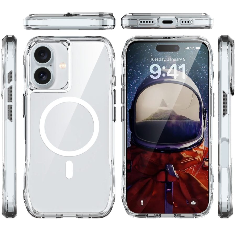 Чохол TPU Space Octagon with Magnetic Fit для Apple iPhone 16 (6.1") Clear