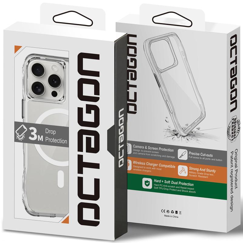 Чохол TPU Space Octagon with Magnetic Fit для Apple iPhone 16 Pro (6.3")
