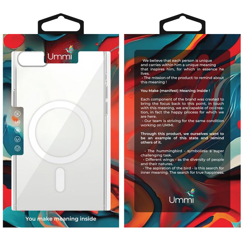 Чохол TPU Ummi transparent with Magnetic Fit для Apple iPhone 16e / 17e (6.1") Clear