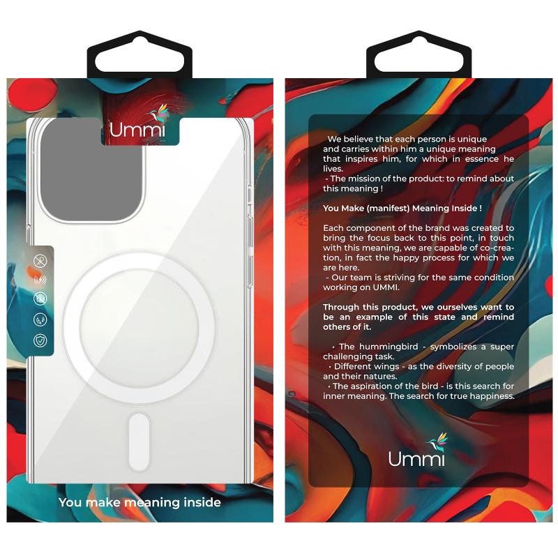Чохол TPU Ummi transparent with Magnetic Fit для Apple iPhone 13 Pro (6.1") Clear
