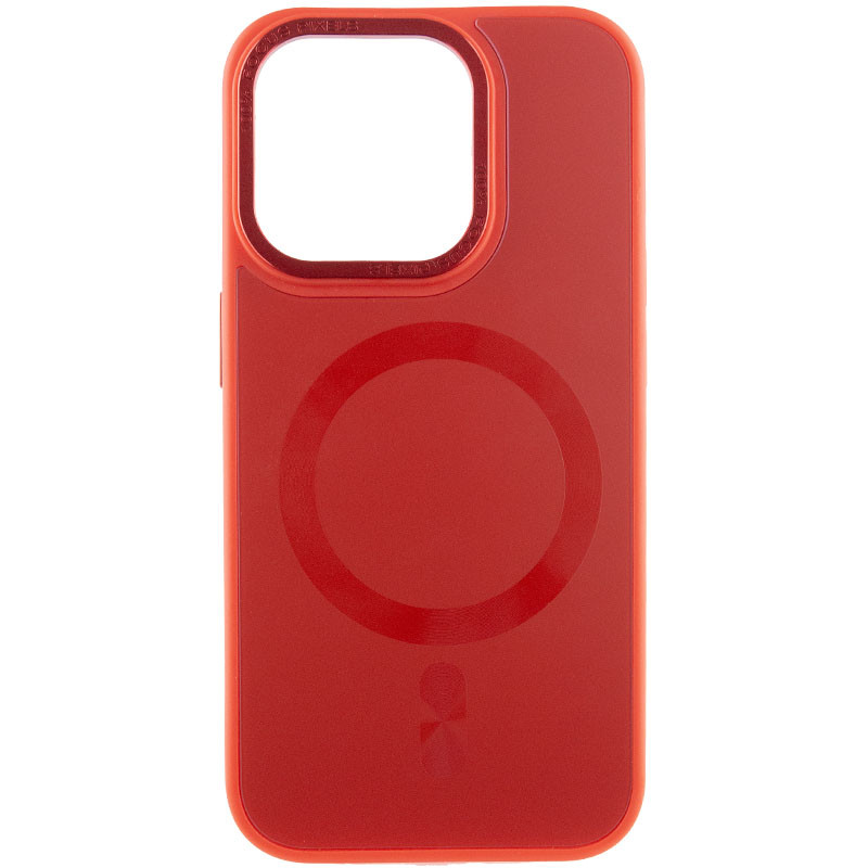 Чохол TPU + Glass Sapphire Midnight Open Camera with MagSafe для Apple iPhone 15 Pro (6.1″) Червоний / Red