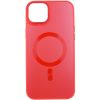 Чохол TPU+Glass Sapphire Midnight Open Camera with MagSafe для Apple iPhone 15 (6.1") Червоний / Red