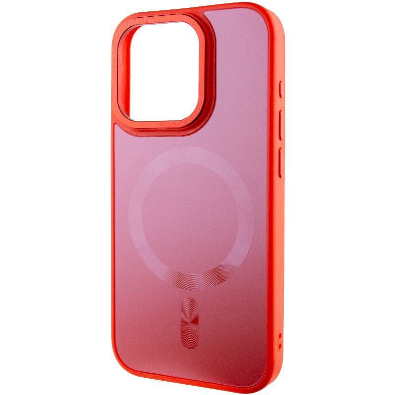 Чохол TPU + Glass Sapphire Midnight Open Camera with MagSafe для Apple iPhone 15 Pro (6.1″) Червоний / Red