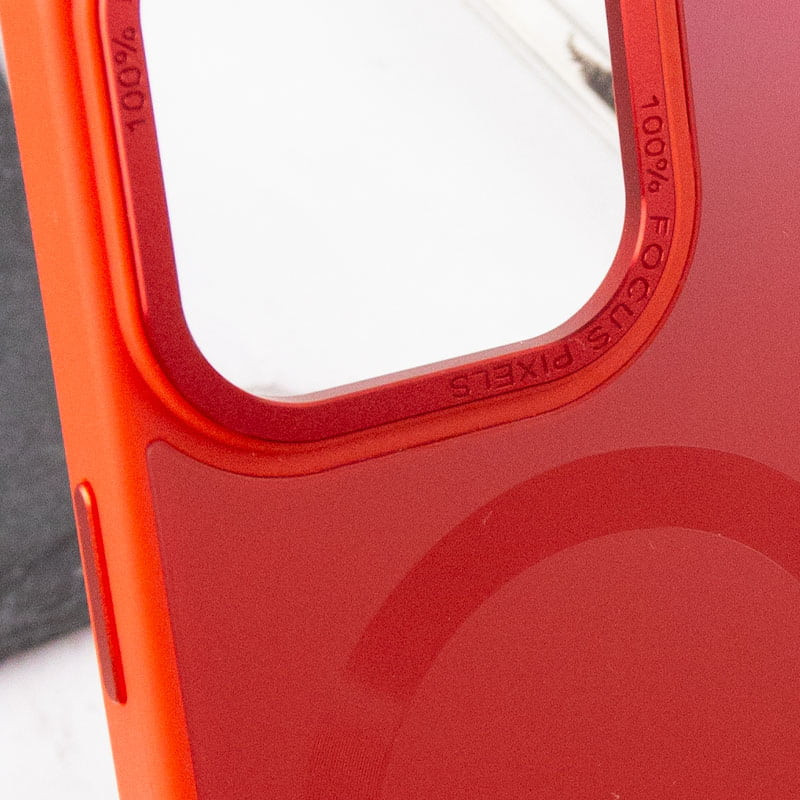 Чохол TPU + Glass Sapphire Midnight Open Camera with MagSafe для Apple iPhone 15 Pro (6.1″) Червоний / Red