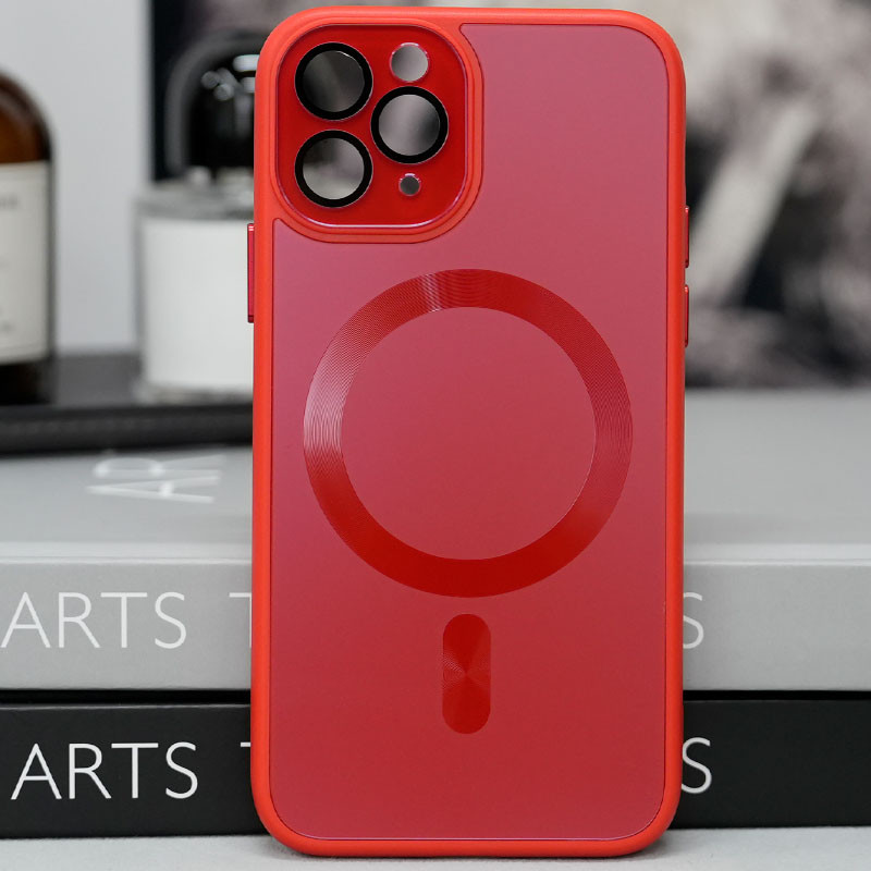 Чохол TPU + Glass Sapphire Midnight with Magnetic Fit для Apple iPhone 11 Pro Max (6.5″) Червоний / Red