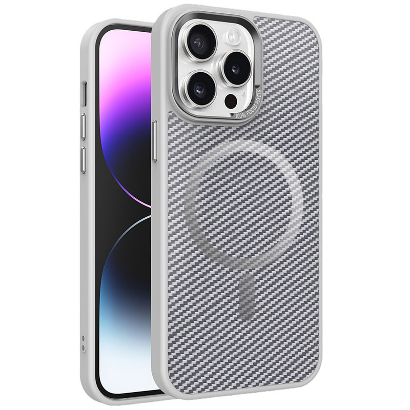 Чохол TPU + PC Carbon Mirage with Magnetic Fit для Apple iPhone 15 Pro (6.1″)