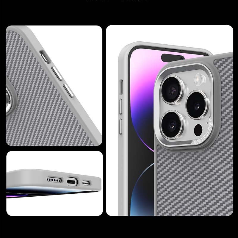 Чохол TPU + PC Carbon Mirage with Magnetic Fit для Apple iPhone 16 Pro (6.3″)