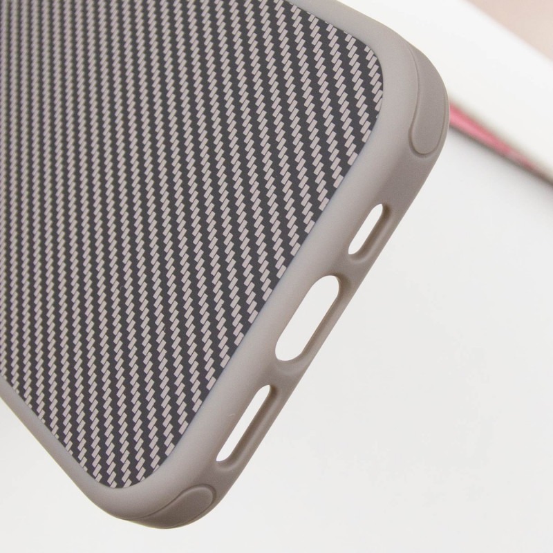 Чохол TPU + PC Carbon with Magnetic Fit для Apple iPhone 16 (6.1″) Grey