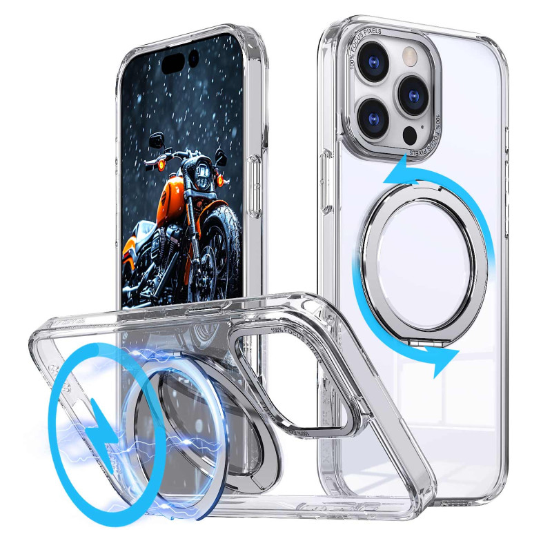 Чохол TPU + PC Empire with Magnetic Fit and Ring для Apple iPhone 12 Pro / 12 (6.1″) Clear
