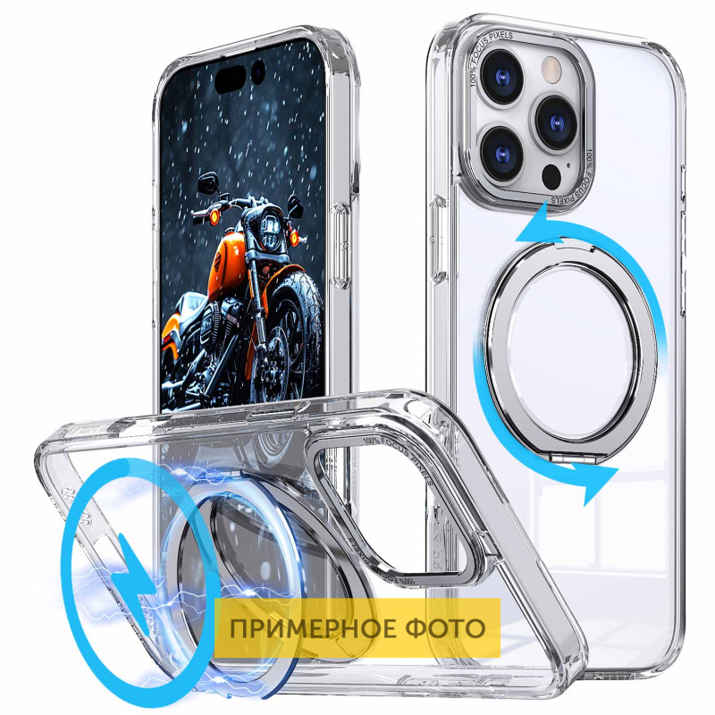 Чохол TPU + PC Empire with Magnetic Fit and Ring для Apple iPhone 16e / 17e (6.1″) Clear