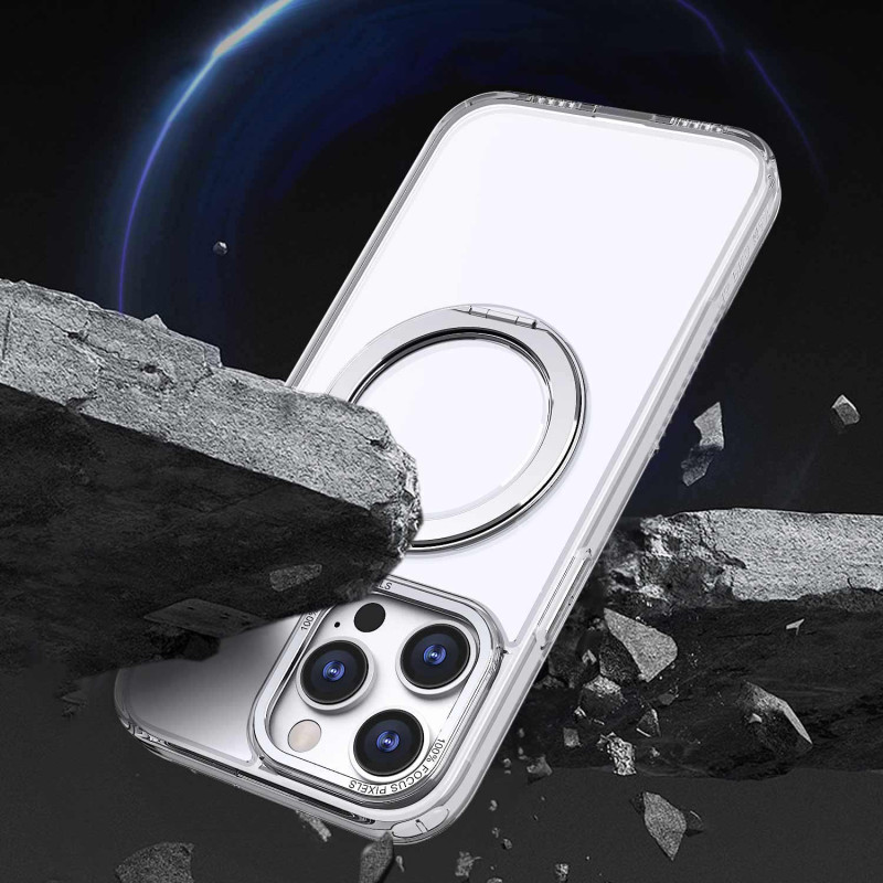 Чохол TPU + PC Empire with Magnetic Fit and Ring для Apple iPhone 12 Pro / 12 (6.1″) Clear