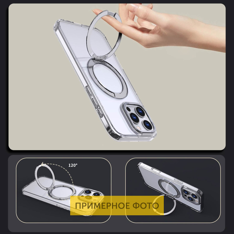 Чохол TPU + PC Empire with Magnetic Fit and Ring для Apple iPhone 16e / 17e (6.1″) Clear