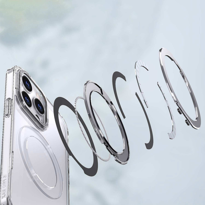 Чохол TPU + PC Empire with Magnetic Fit and Ring для Apple iPhone 12 Pro / 12 (6.1″) Clear