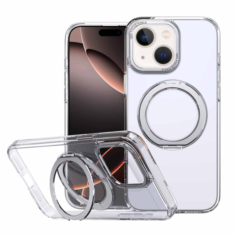 Чохол TPU + PC Empire with Magnetic Fit and Ring для Apple iPhone 13 / 14 (6.1″) Clear