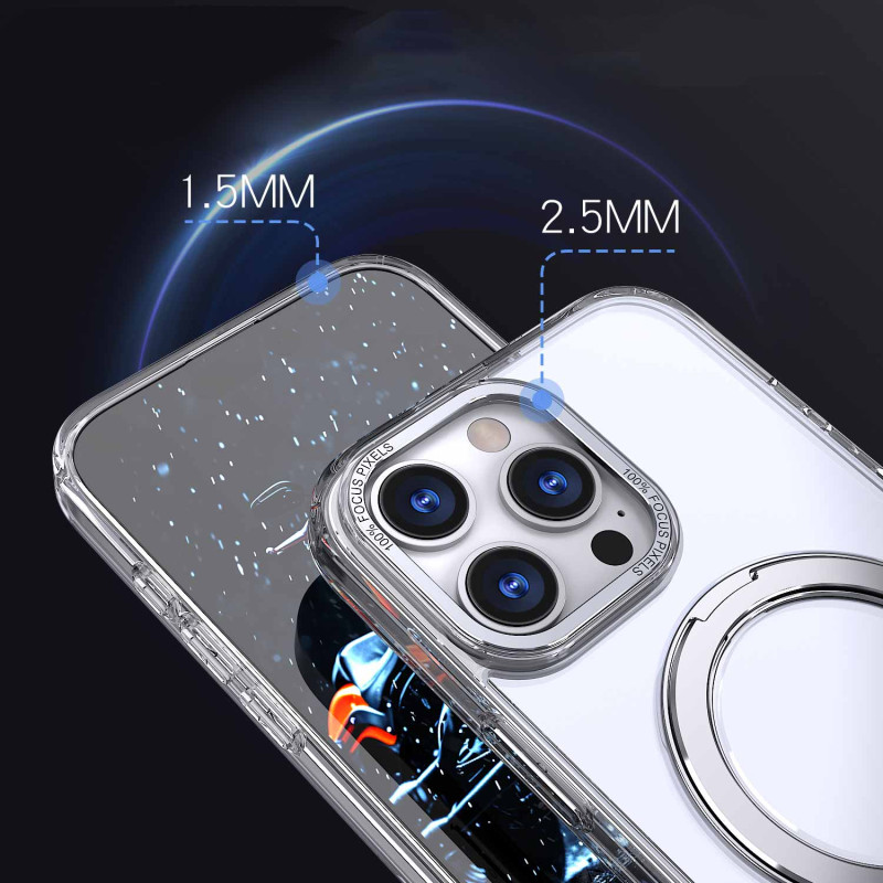 Чохол TPU + PC Empire with Magnetic Fit and Ring для Apple iPhone 12 Pro / 12 (6.1″) Clear