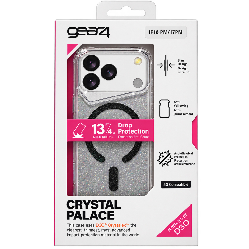 Чохол TPU + PC Gear4 Crystal Palace Shine with Magnetic Fit для Apple iPhone 17 Pro Max / 18 Pro Max