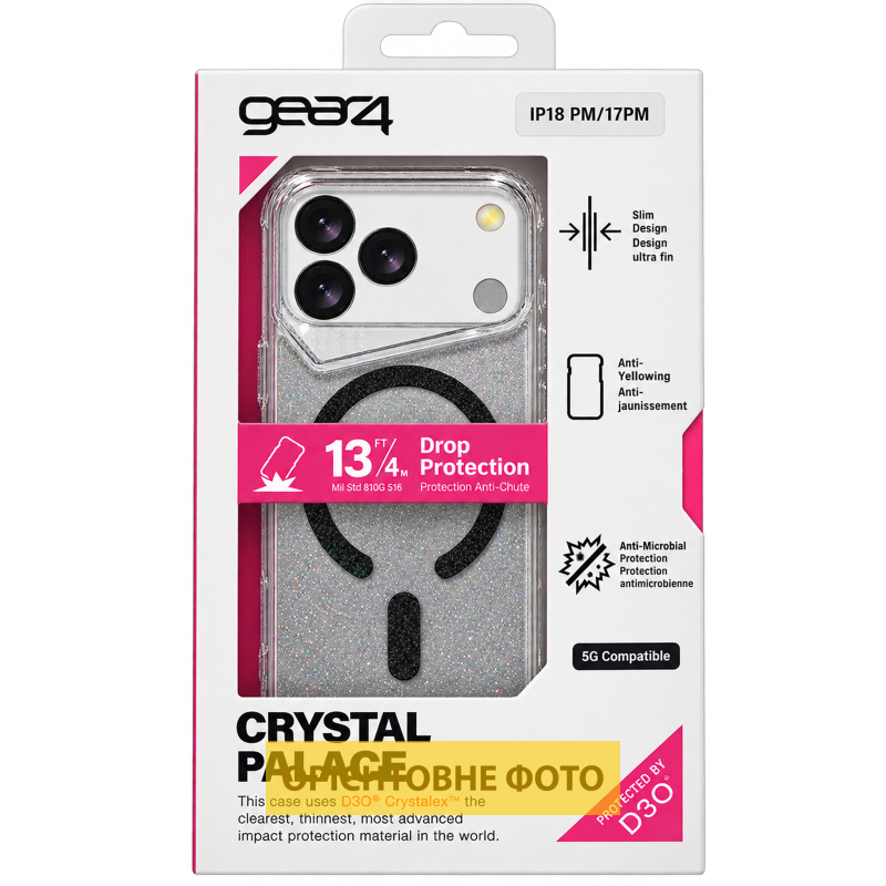 Чохол TPU + PC Gear4 Crystal Palace Shine with Magnetic Fit для Apple iPhone 17 / 18 (6.3″)