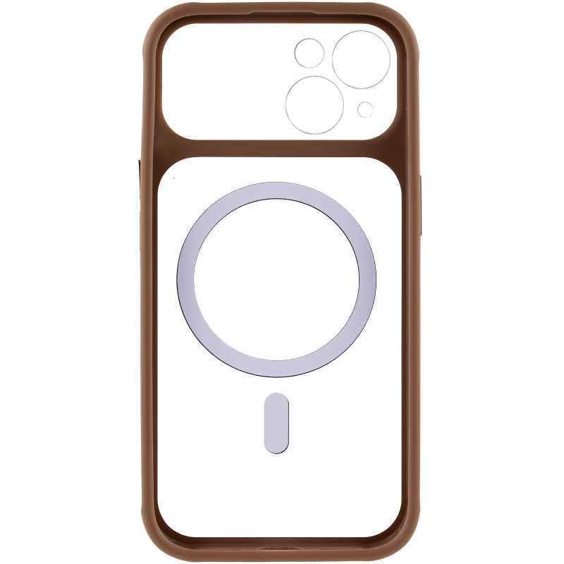 Чохол TPU + PC GETMAN Moon Clear with Magnetic Fit для Apple iPhone 15 (6.1″)