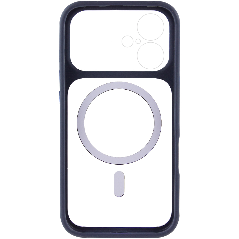 Чохол TPU + PC GETMAN Moon Clear with Magnetic Fit для Apple iPhone 16 (6.1″)