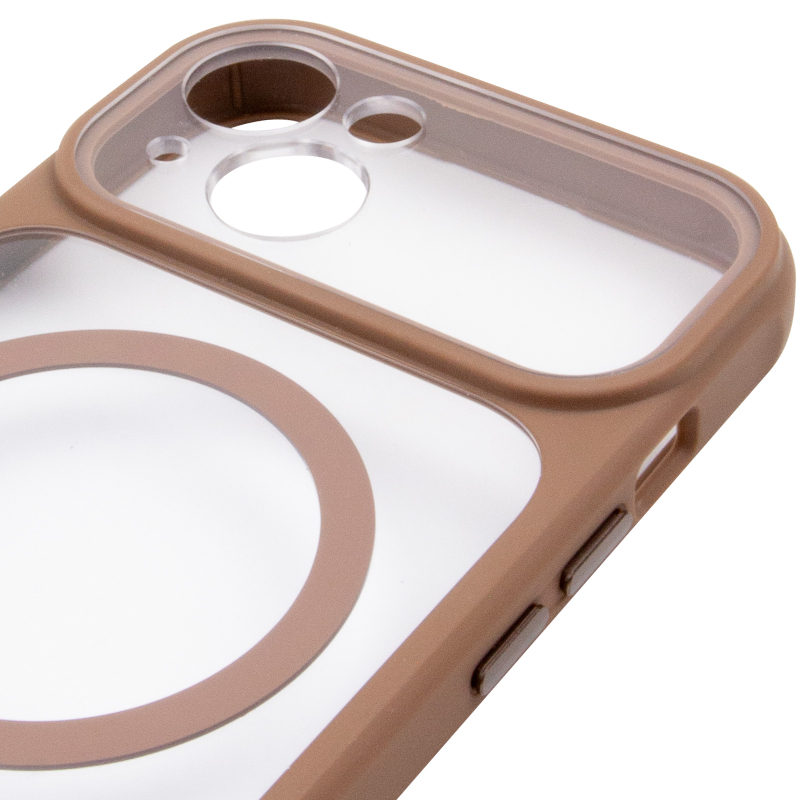 Чохол TPU + PC GETMAN Moon Clear with Magnetic Fit для Apple iPhone 15 (6.1″)
