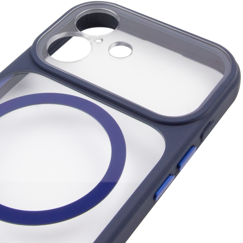 Чохол TPU + PC GETMAN Moon Clear with Magnetic Fit для Apple iPhone 16 (6.1″)