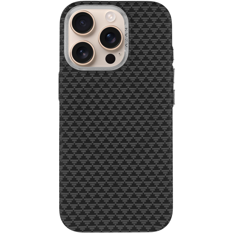 Чохол TPU + PC KVZV Triangular Pattern with Magnetic Fit для Apple iPhone 15 Pro (6.3″) Black