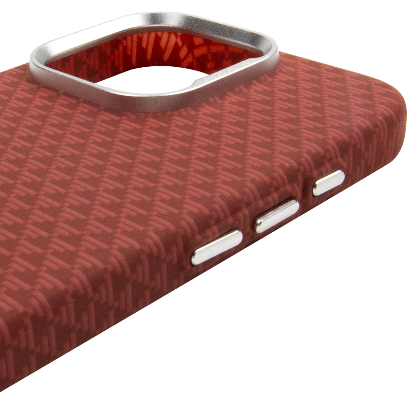 Чохол TPU + PC KVZV Triangular Pattern with Magnetic Fit для Apple iPhone 16 Pro Max (6.9″) Red