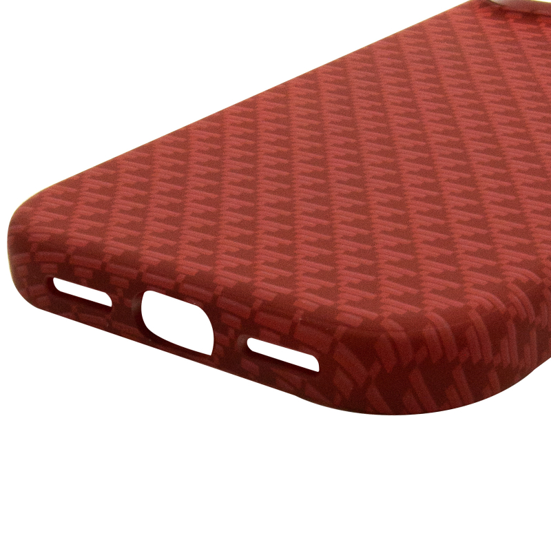 Чохол TPU + PC KVZV Triangular Pattern with Magnetic Fit для Apple iPhone 16 Pro Max (6.9″) Red