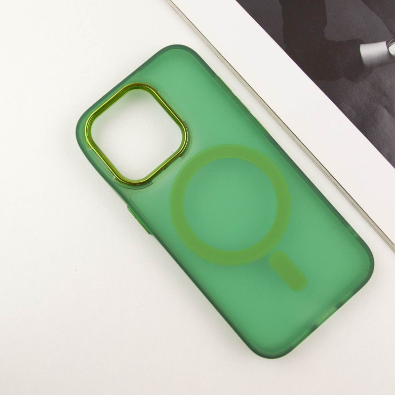 Чохол TPU + PC Lily with Magnetic Fit для Apple iPhone 15 Pro Max (6.7″) Army Green