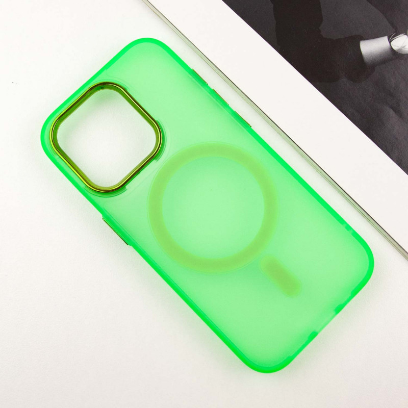 Чохол TPU + PC Lily with Magnetic Fit для Apple iPhone 14 Pro Max (6.7″) Neon Green