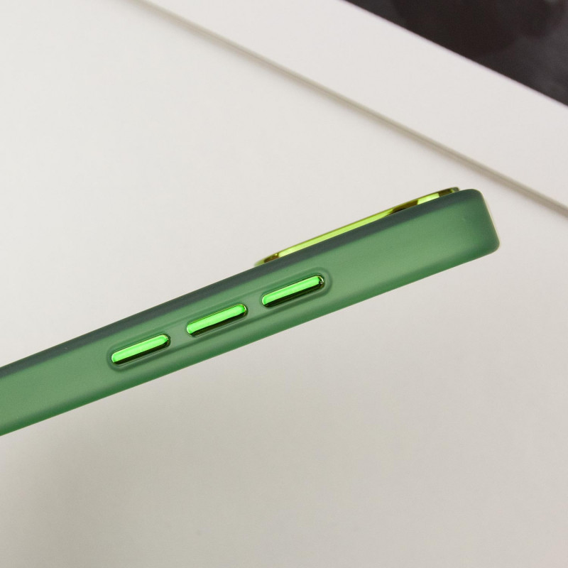 Чохол TPU + PC Lily with Magnetic Fit для Apple iPhone 15 Pro Max (6.7″) Army Green