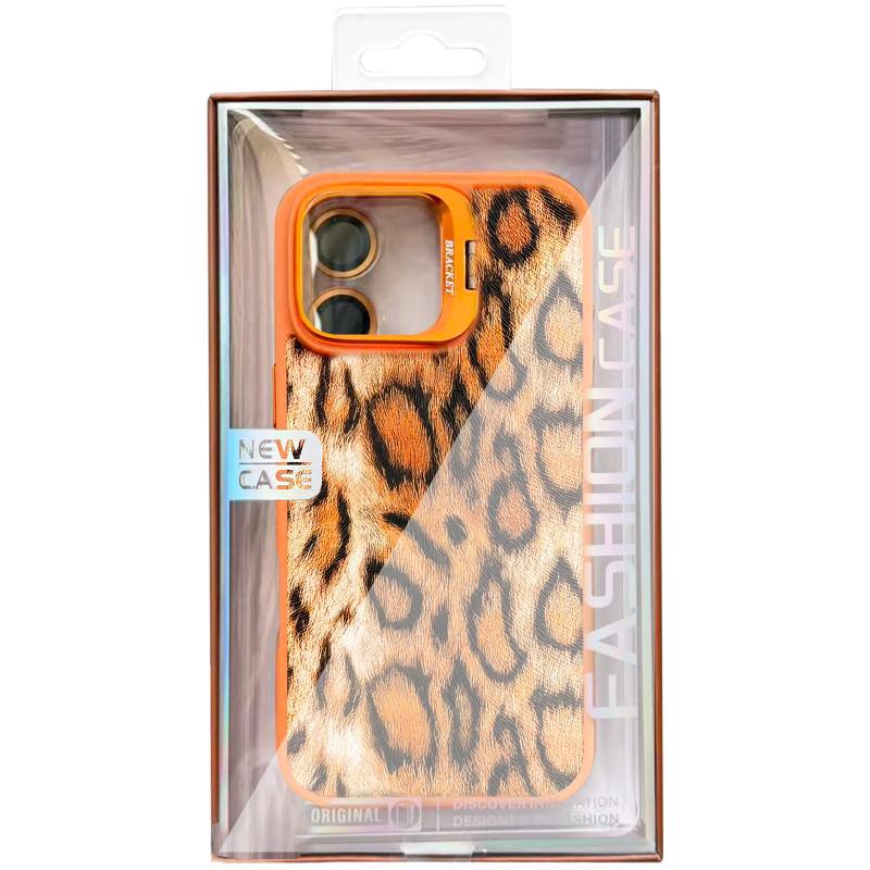 Чохол TPU + PC Wild Leopard with Magnetic Fit and Lens для Apple iPhone 13 / 14 (6.1″) Orange