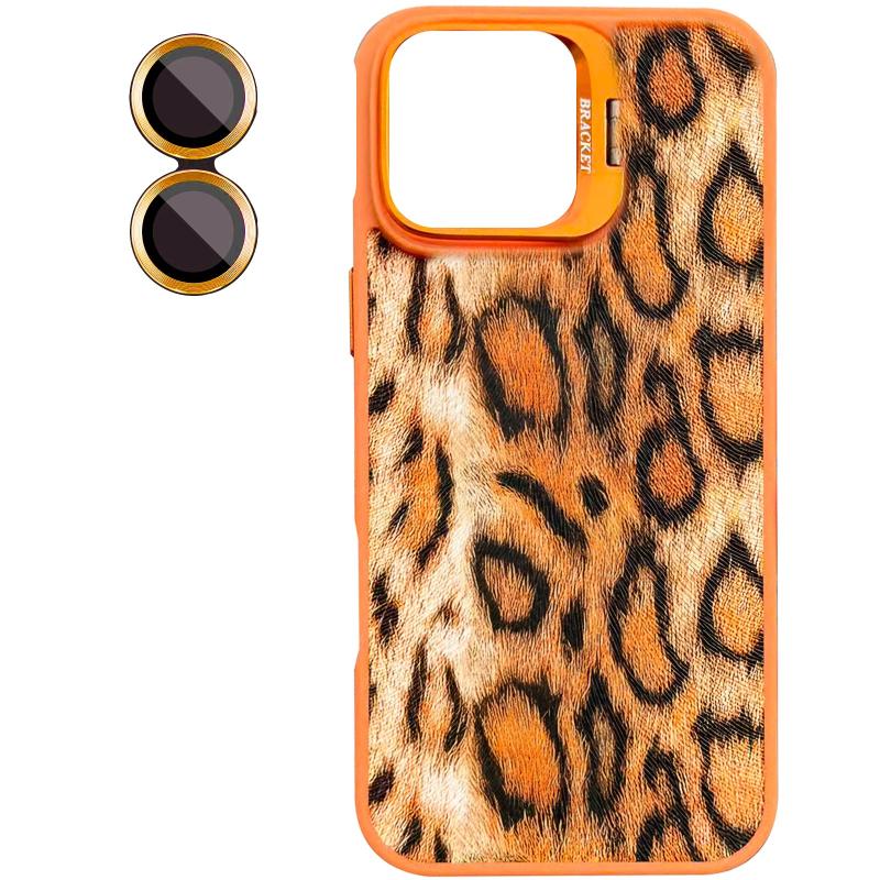 Чохол TPU + PC Wild Leopard with Magnetic Fit and Lens для Apple iPhone 13 / 14 (6.1″) Orange