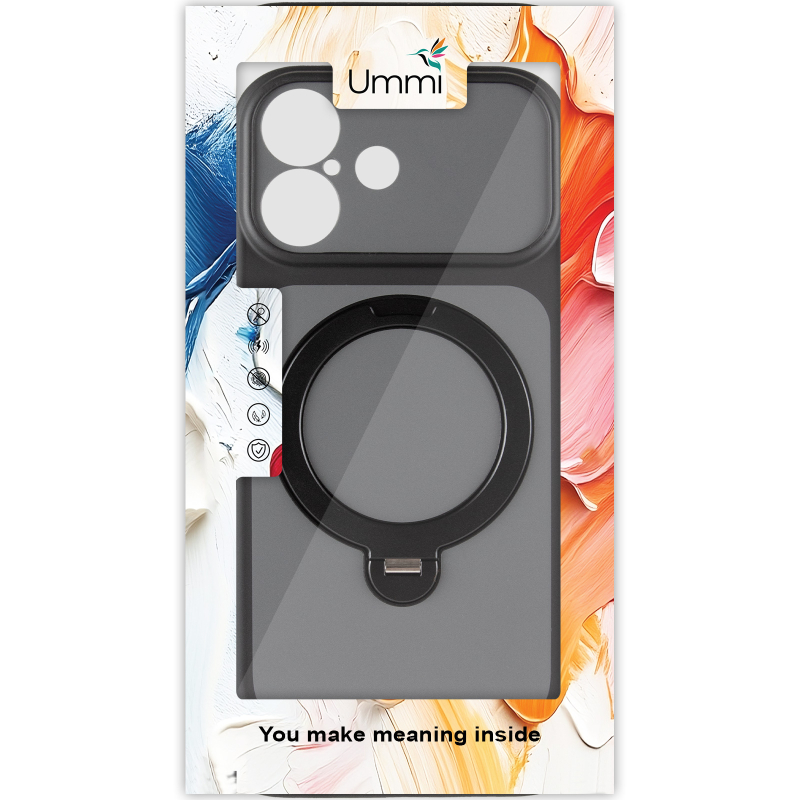 Чохол Ummi Full Camera with Magnetic Fit HQ Ring для Apple iPhone 16 (6.1") Black