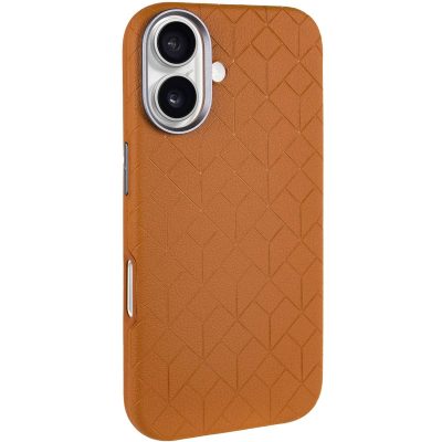 Шкіряний чохол Carved with Magnetic Fit для Apple iPhone 16 (6.1")