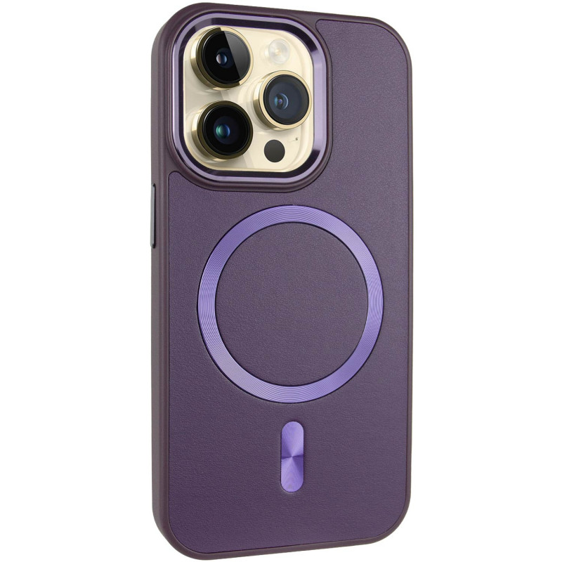 Шкіряний чохол SnapCase with Magnetic Fit для Apple iPhone 13 Pro Max (6.7") Dark Purple