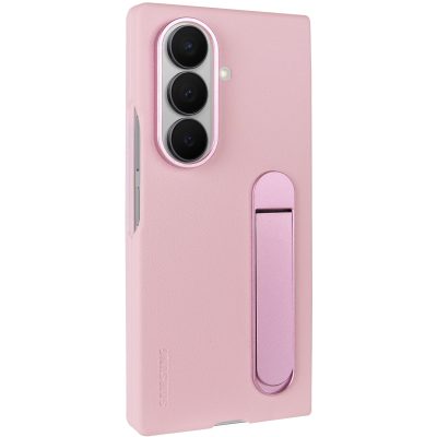 Шкіряний чохол Leather Case (AAA) with stand для Samsung Galaxy Z Fold7 Pink
