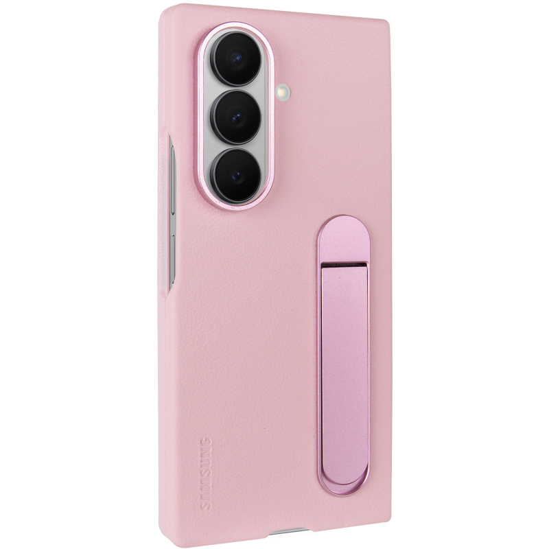 Шкіряний чохол Leather Case (AAA) with stand для Samsung Galaxy Z Fold7 Pink