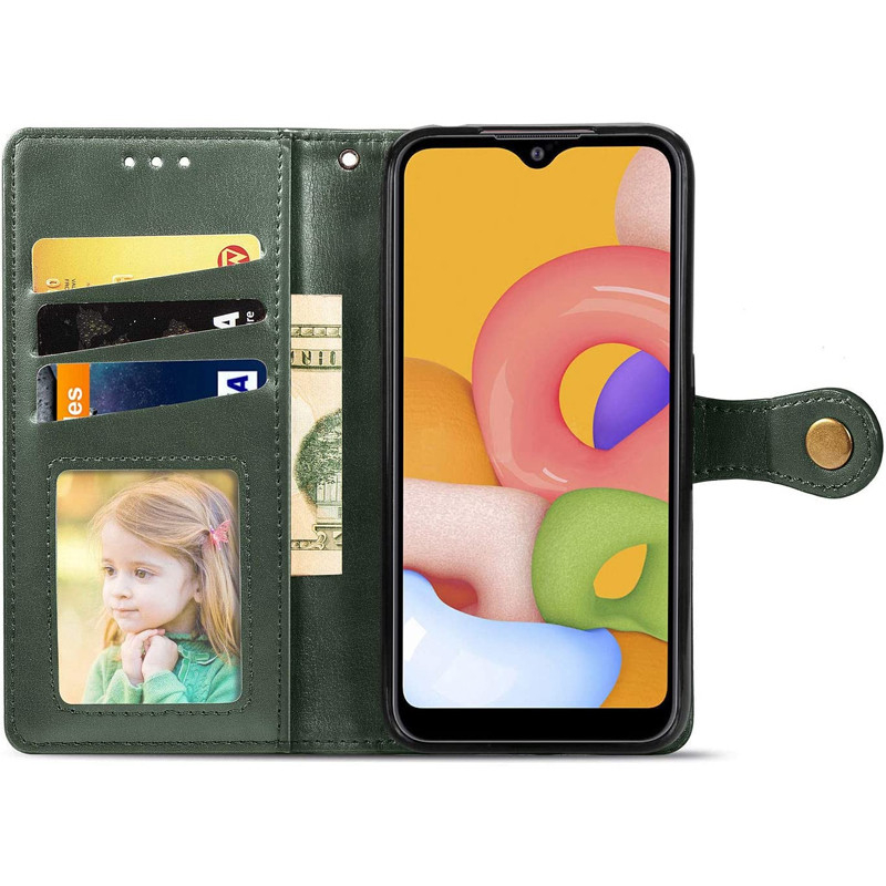 Шкіряний чохол-книжка GETMAN Gallant (PU) для Samsung Galaxy A04e Зелений