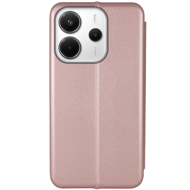 Шкіряний чохол-книжка Classy для Xiaomi Redmi Note 14 4G (Int. version) Rose Gold