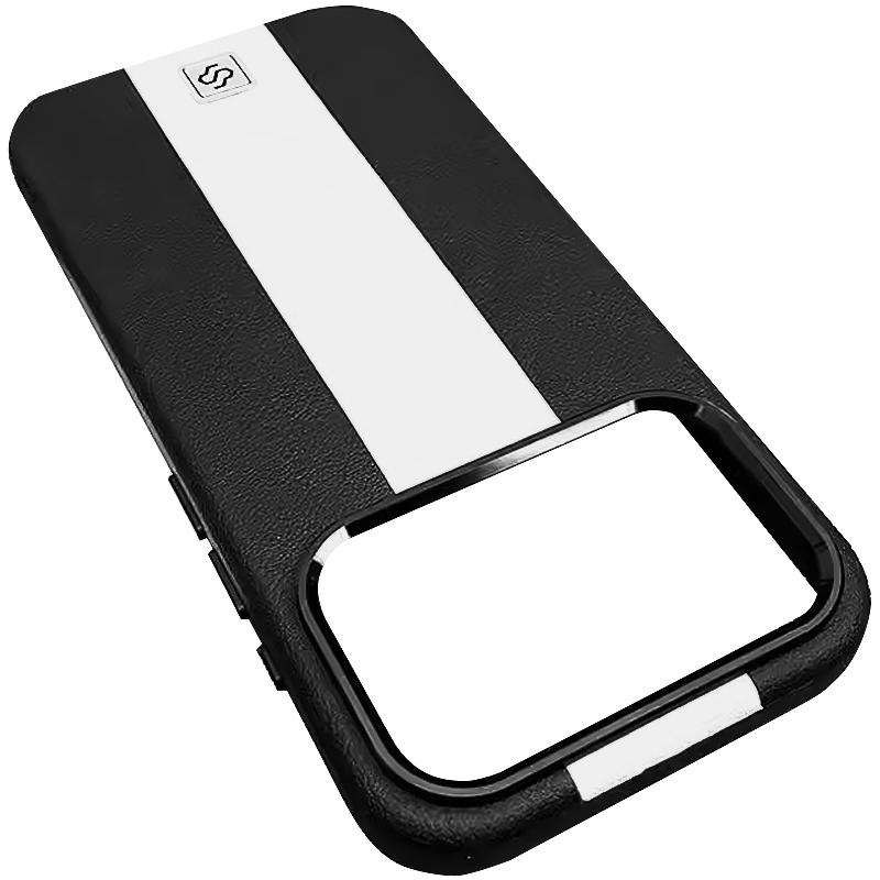 Шкіряний чохол Rally with Magnetic Fit для Apple iPhone 17 Pro Max (6.9") Grey / White