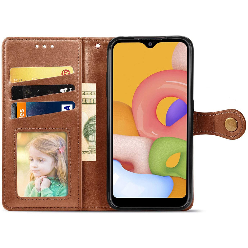 Шкіряний чохол-книжка GETMAN Gallant (PU) для Xiaomi Poco X5 Pro 5G / Redmi Note 12 Pro 5G Коричневий