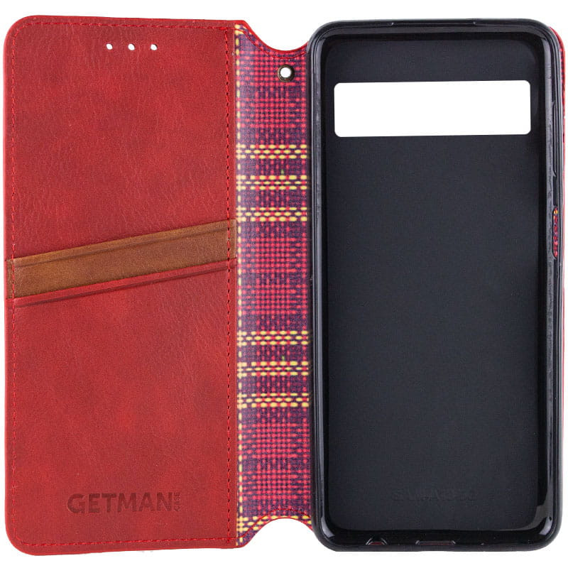 Шкіряний чохол-книжка GETMAN Cubic (PU) для Google Pixel 7 Червоний