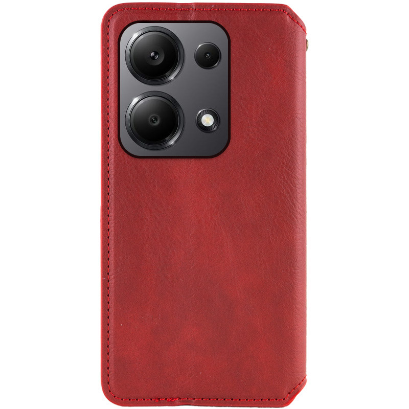 Шкіряний чохол-книжка GETMAN Cubic (PU) для Xiaomi Poco X6 / Note 13 Pro 5G Червоний