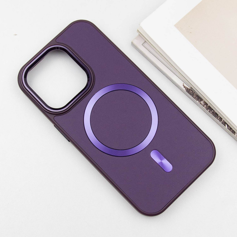 Шкіряний чохол SnapCase with Magnetic Fit для Apple iPhone 13 Pro Max (6.7") Dark Purple