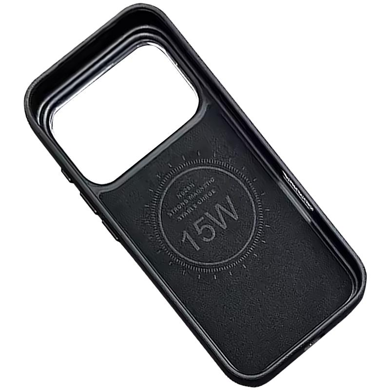 Шкіряний чохол Rally with Magnetic Fit для Apple iPhone 17 Pro Max (6.9") Grey / White