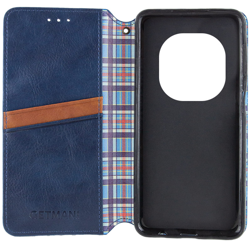 Шкіряний чохол-книжка GETMAN Cubic (PU) для Xiaomi Redmi Note 15 Pro + 5G Синій