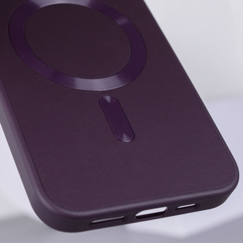 Шкіряний чохол Bonbon Leather Metal Style with Magnetic Fit для Apple iPhone 14 (6.1") Синій / Indigo